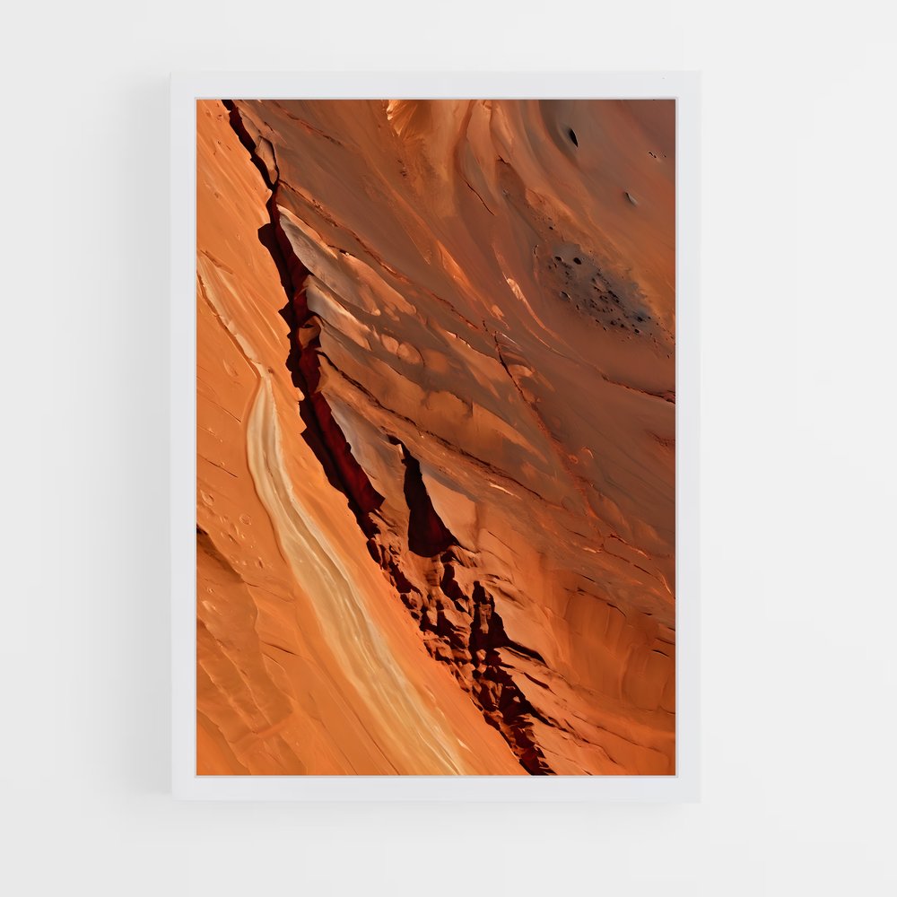 Poster Les Canyons de Mars – affiche Système solaire (vue 3)